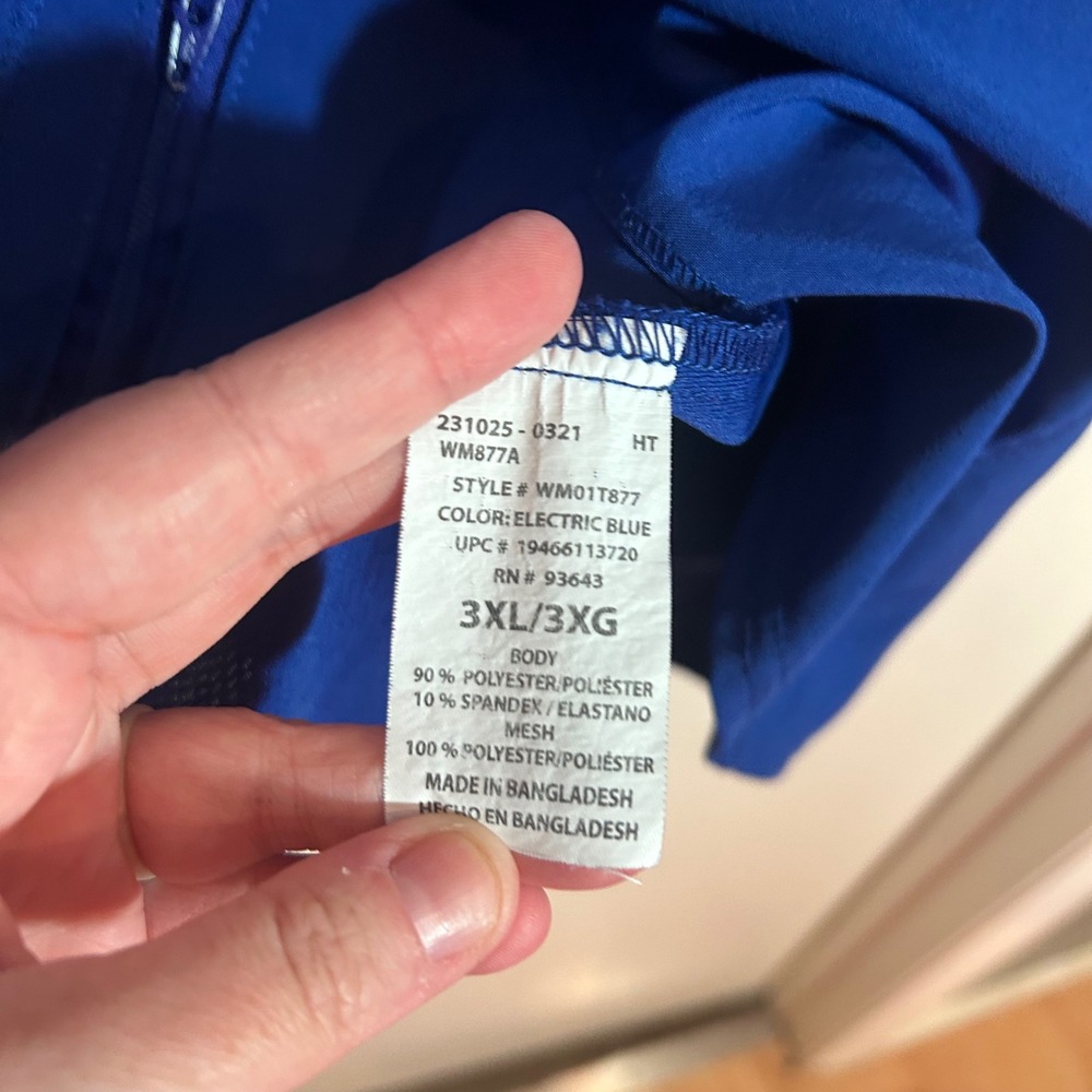 Scrubstar Performance Electric Blue V-Neck Scrub Top 3XL - Picture 4 of 6